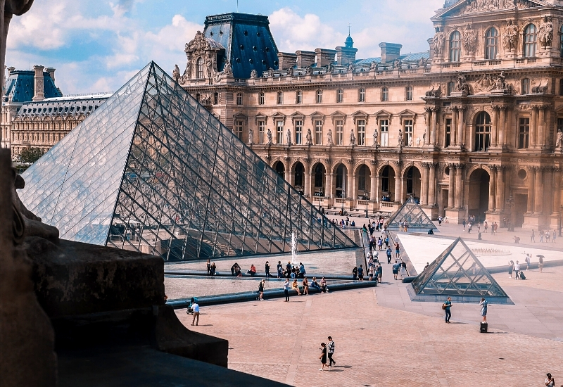 The Louvre Museum in Paris, France