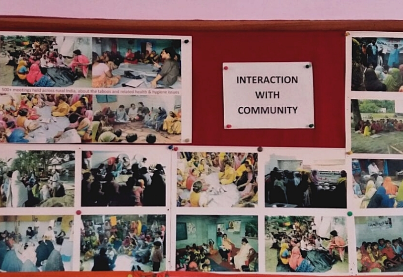 A photograph depicting ways of community interaction at Goonj