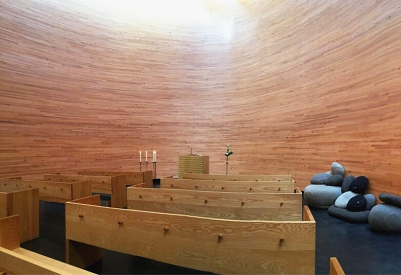 Helsinki Chapel of silence interier view