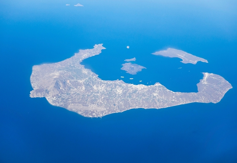 Aerial View of Santorini, Greece
