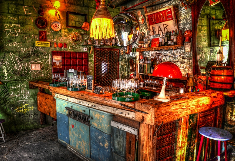 Bar interior in Budapest