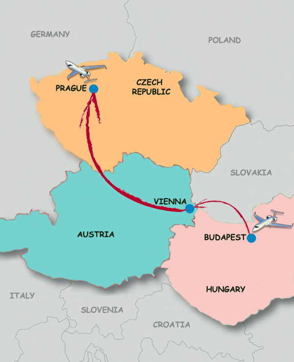 Eatern Europe tour map