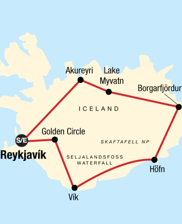 Best Of Iceland Tour Map 2